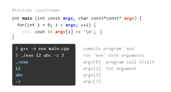 C++ Command Line Argument Processing