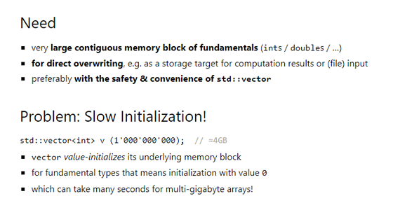 Allocate Uninitialized Numeric Array/Vector C++ | hacking C++